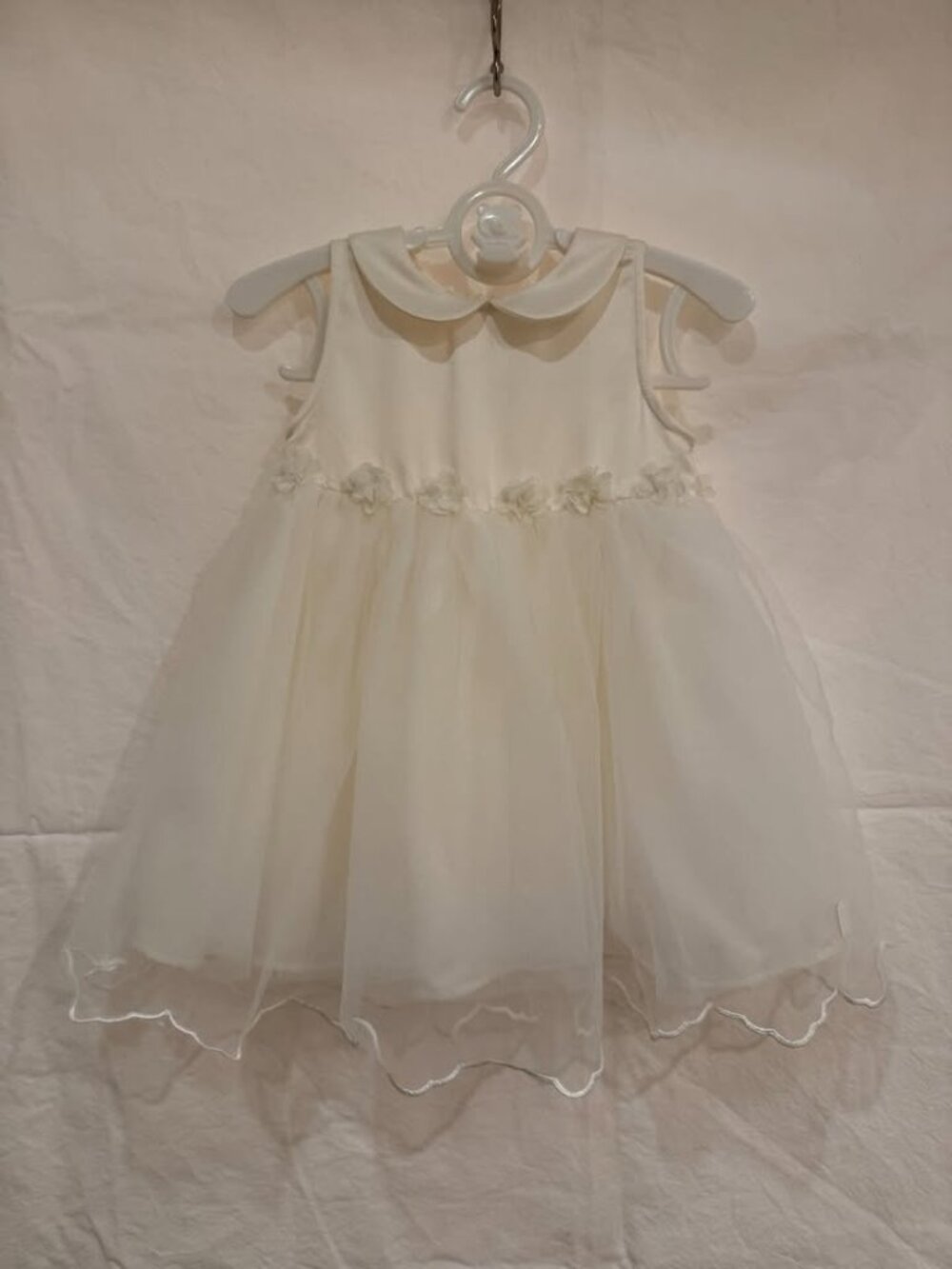 Baby girl dress with Bolero, White, 6-12M, 70-75 cm (Korean brand Mink Mui)